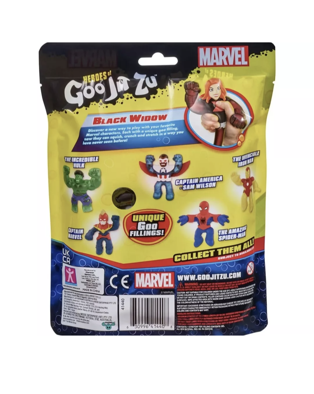 Marvel Superhero S5 - Black Widow Heroes of Goo Jit Zu Stretchy and Squishy Toy