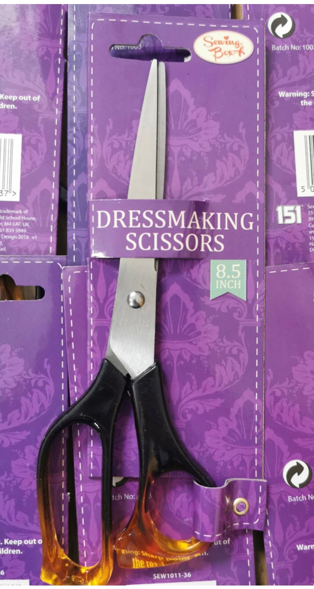 8.5'' INCH DRESSMAKING SCISSORS - STAINLESS STEEL - SHARP - SEWING BOX UK