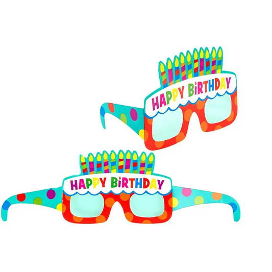 4PCS PAPER HAPPY BIRTHDAY GLASSES