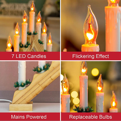 The Christmas Workshop Wooden Christmas Candle Bridge