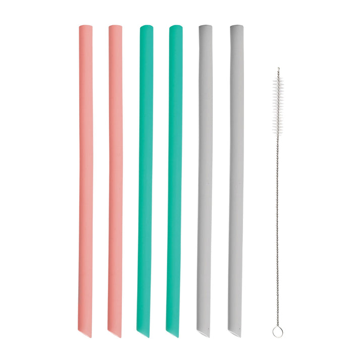 Pailles droites en silicone Typhoon, lot de 6