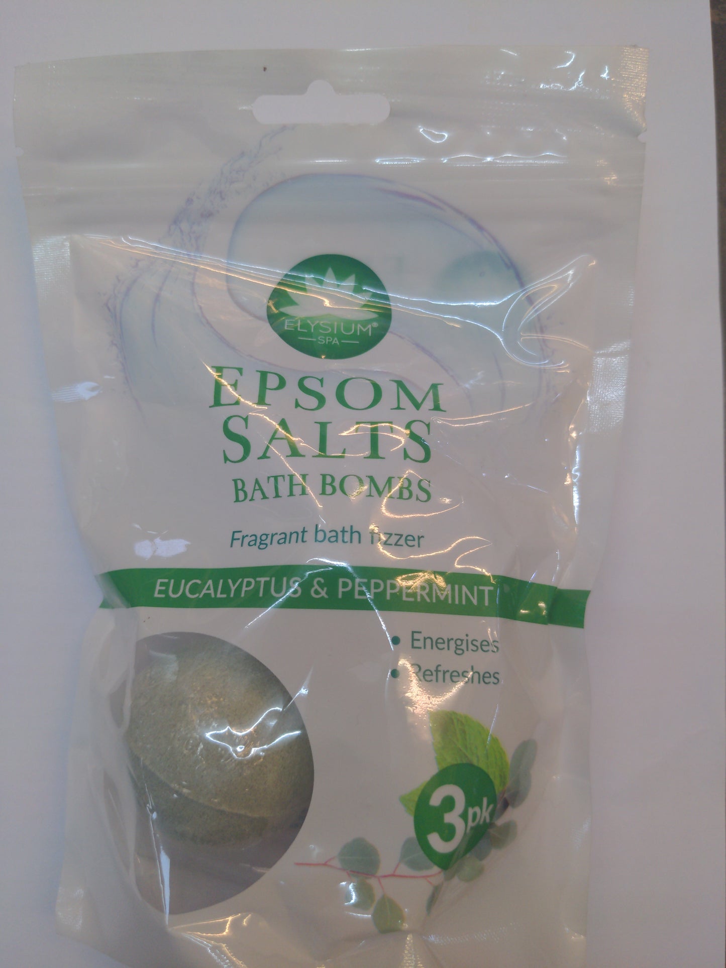 Epsom Bath Bombs Eucalyptus & Peppermint 3x50g