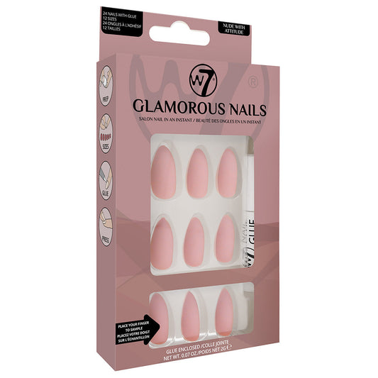 W7 Glamorous Nails - Nude With Attitude