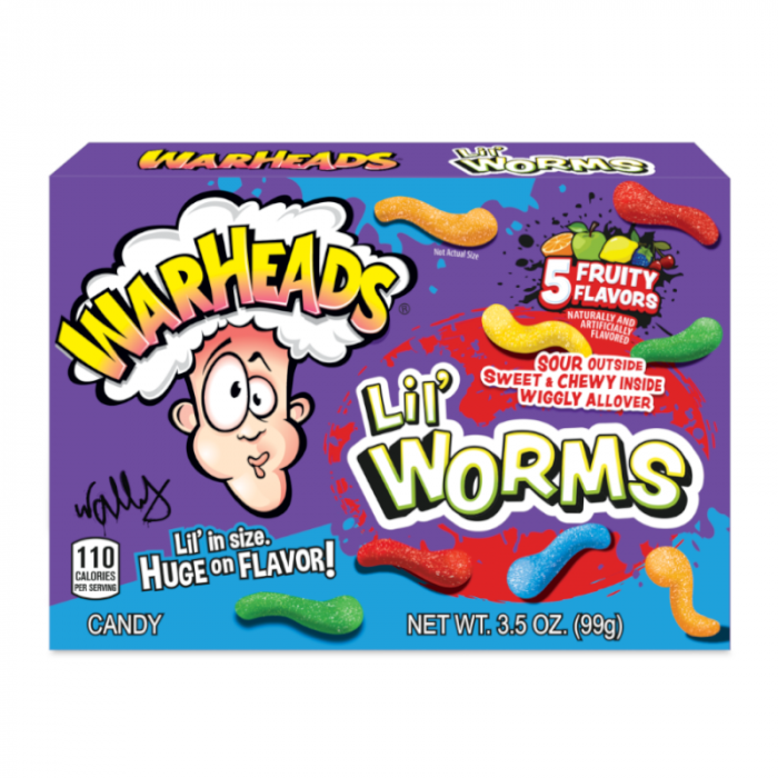 Warheads Lil' Worms Boîte de Cinéma - 3.5oz (99g)