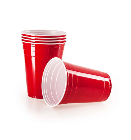 Gobelets en plastique rouges de 47 cl - paquet de 6