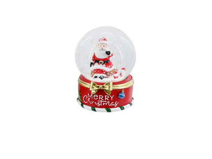 FESTIVE MAGIC SANTA SLEIGH WATERBALL 65mm