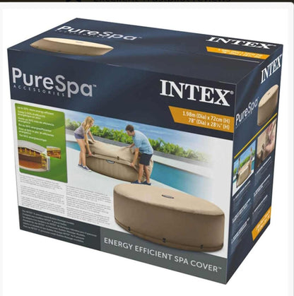 Intex Energy Efficient Spa Cover Pool Cover Spa Accessory Tub Protector Beige