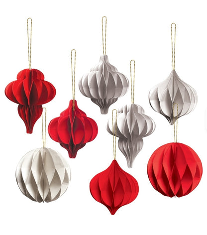 Giftmaker Hanging Honeycomb Decorations - Pack of 8
