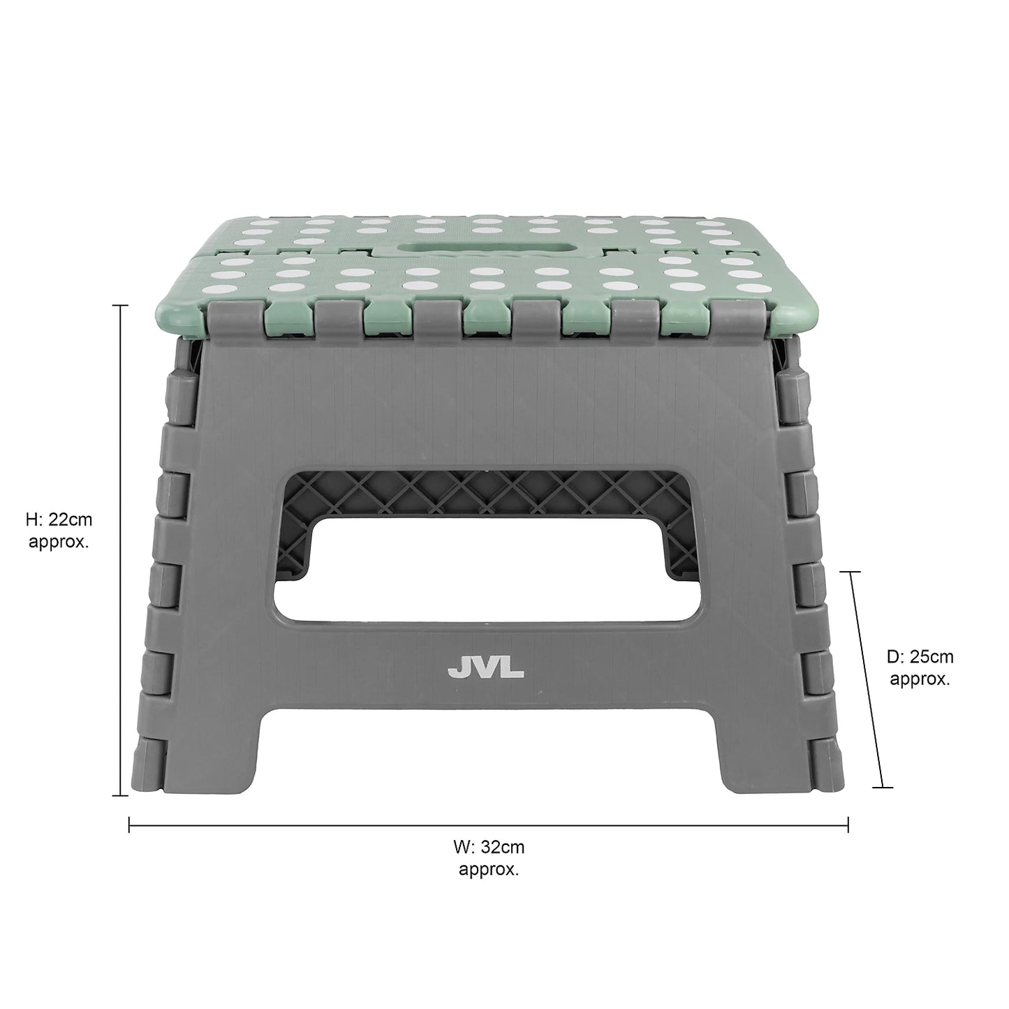 JVL Practical Small Step Stool, Grey