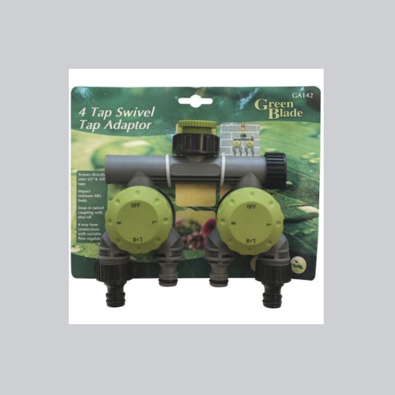 ADAPTATEUR DE ROBINET PIVOTANT 4 VOIES GREEN BLADE