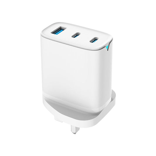 Chargeur rapide mural 3-en-1 Daewoo 65 W avec 2 ports de charge USB-C et 1 port USB-A