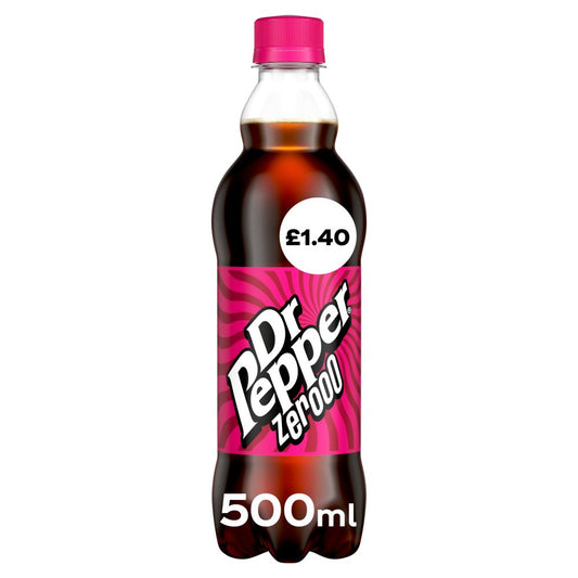 Dr Pepper Zéro 500ml PDV £1.40