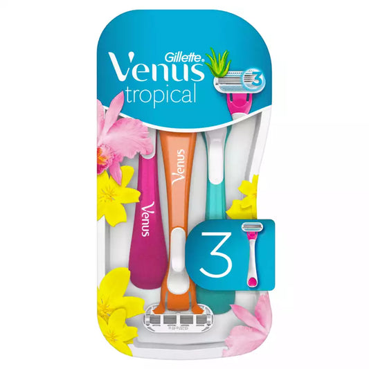 RASOIRS JETABLES GIL.VENUS TROPICAL PAR 3