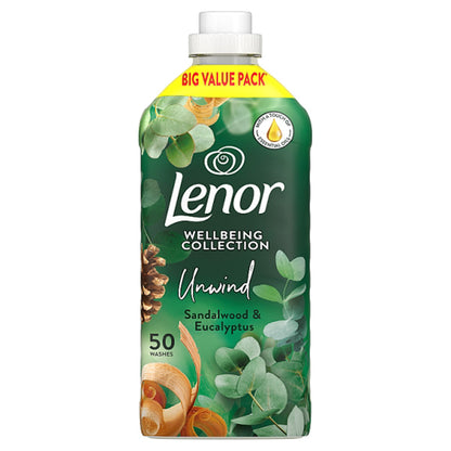 Assouplissant Lenor Bois de santal et eucalyptus 50 lavages 1,65 L