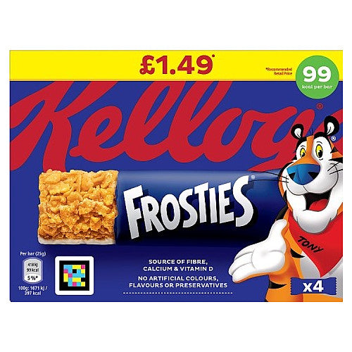 Kellogg's Frosties Cereal Breakfast Bar 4 pack PMP £1.49