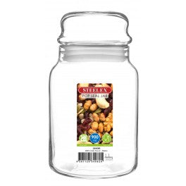 Bocal de conservation en verre Pop 0.9L Steelex