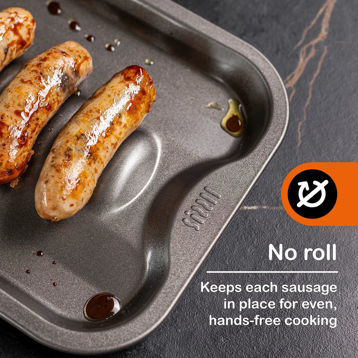 Sizzll Non Stick Pewter Sausage Tray