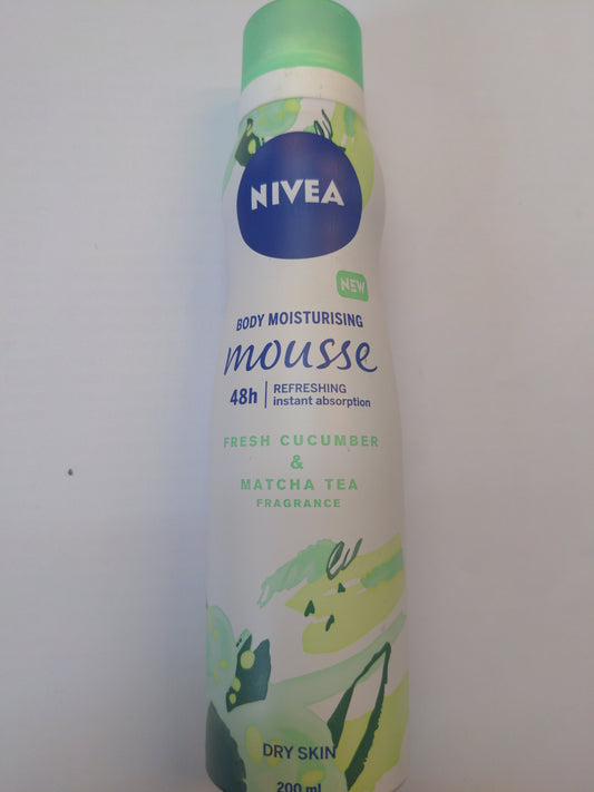 Nivea Mousse fraîcheur concombre et thé matcha 48h 200 ml