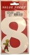 2852 - SANEL8 - NUMBER 8 EXTRA LARGE SELF ADHESIVE NUMBERS (17cm x 11cm)