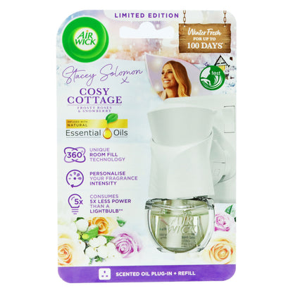 Air Wick Cosy Cottage Frosted Roses & Snowberry Plug-In Diffuser Kit with Refill 19ml