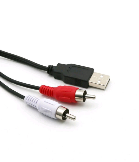 USB - Fiche 2 RCA (ROUGE ET BLANC) 2m