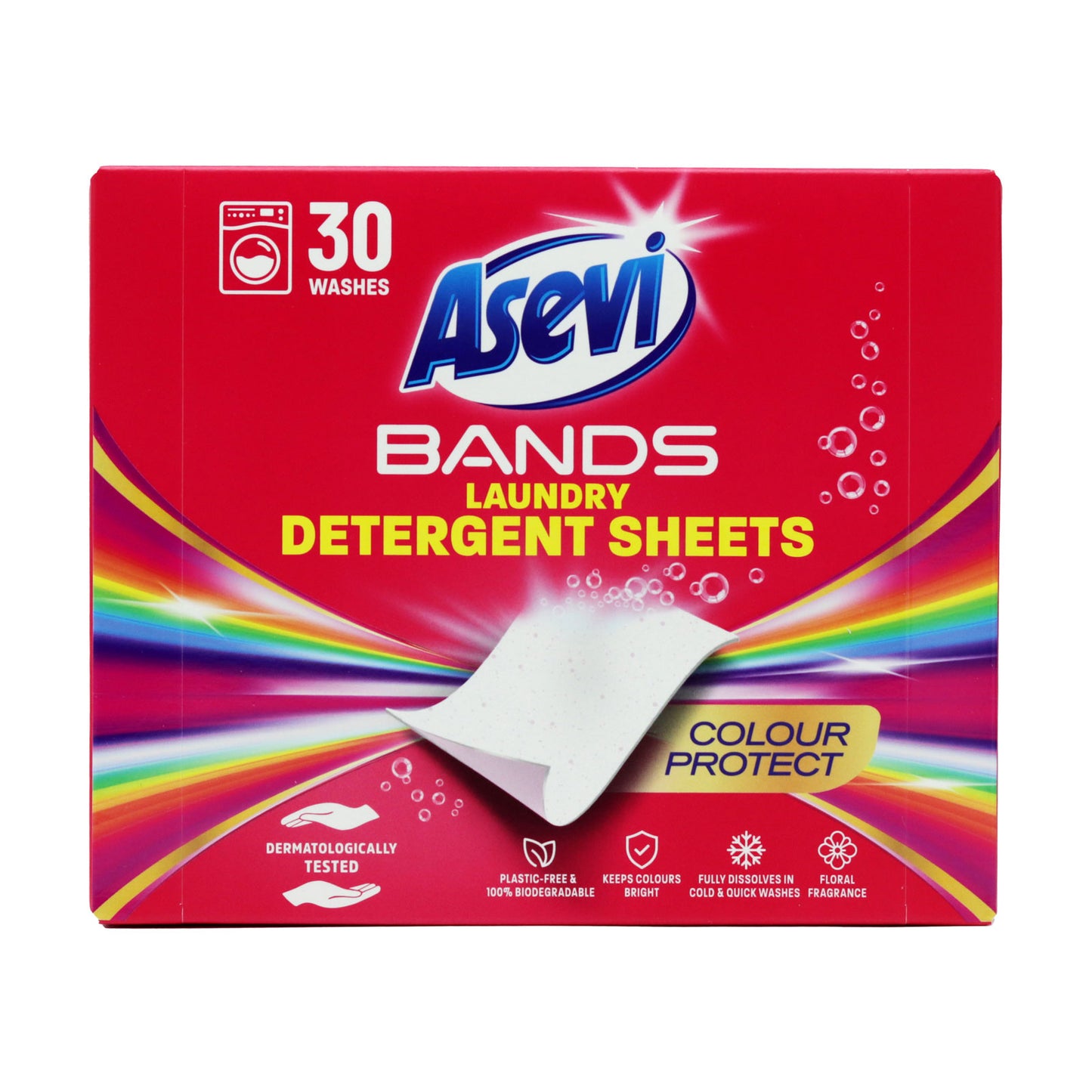 ASEVI LAUNDRY DETERGENT SHEETS COLOUR PROTECT 30Pack