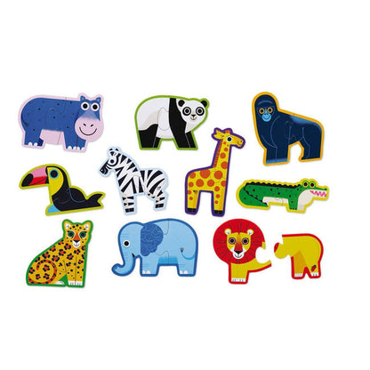 Crocodile Creek Puzzels 10 Puzzles Jungle Let's Begin 2 years+