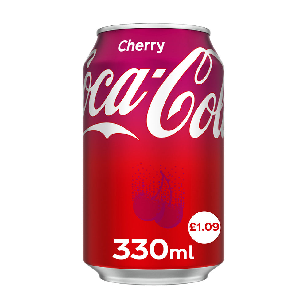 Coca-Cola Cherry Can 330ml Price Marked £1.09