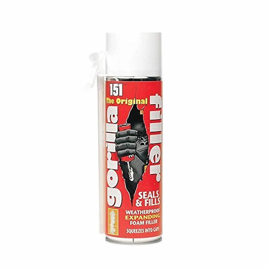 151 Gorilla Mousse expansive adhésive pour le remplissage de joints, fissures, cavités – Étanchéité de bâtiments - 500 ml