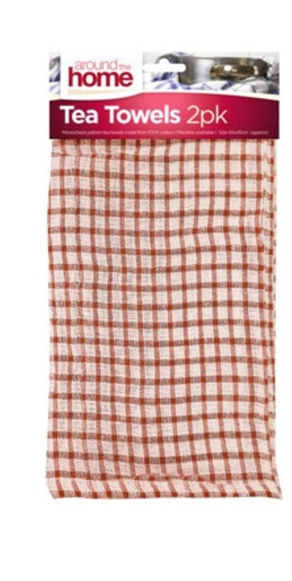 AROUND THE HOME TEATOWELS 2PK