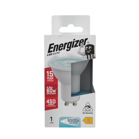 Ampoule LED Energizer GU10 450lm 4,8W 6 500K (Lumière du jour), Boîte de 1