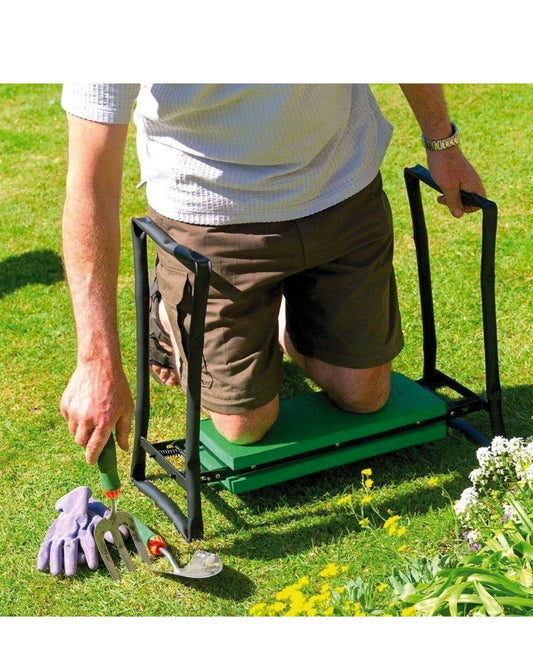 Kingfisher agenouilloir de jardin pliant portable avec assise rembourrée en mousse