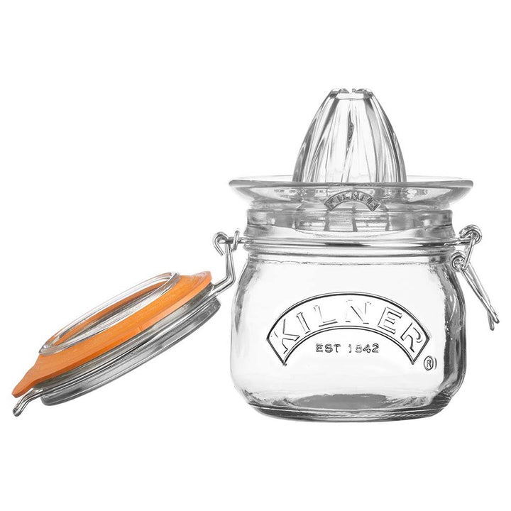 Kilner Lemon and Orange Glass Juicer Jar Set Preserving Storage 0.5 Litre Clear