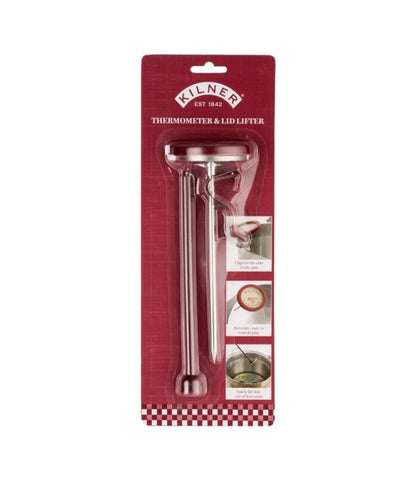 Kilner Stainless Steel Kitchen Cooking Temperature Thermometer and Lid Lifter