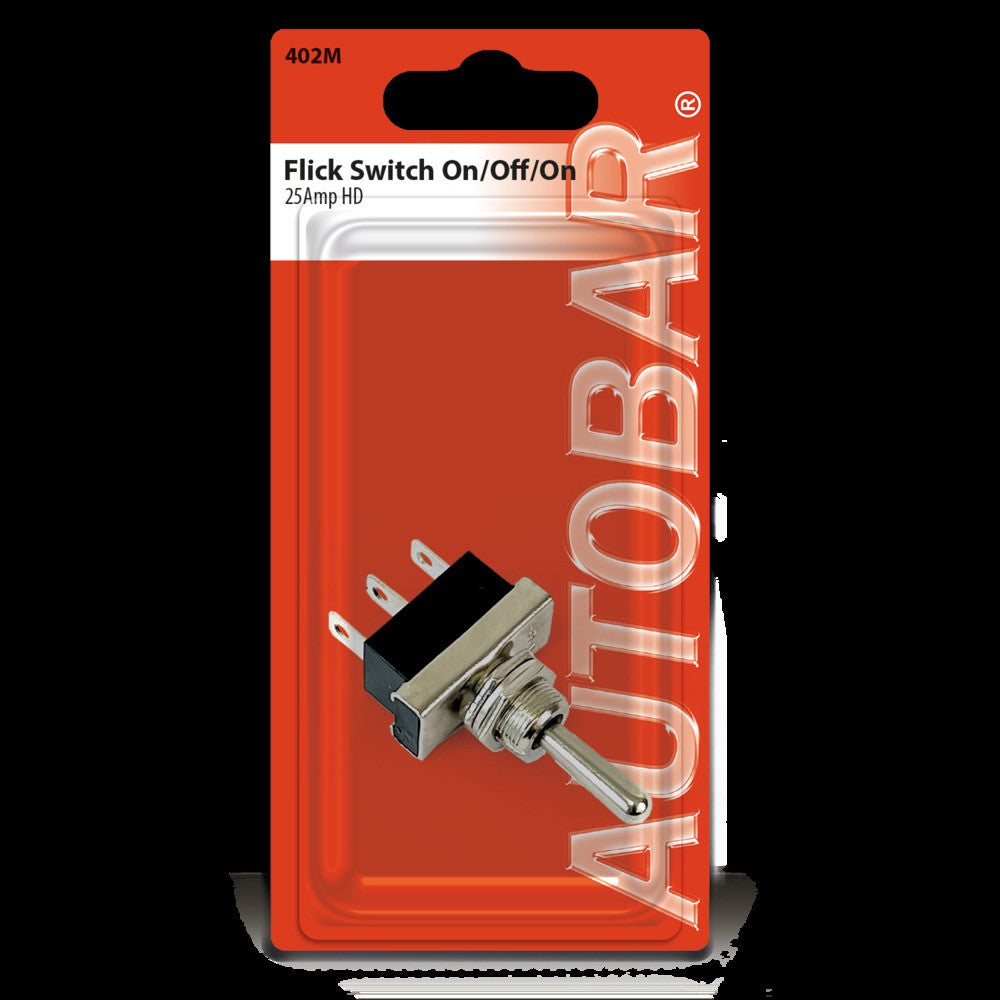 Autobar Flick Switch On/Off/On 25A Metal