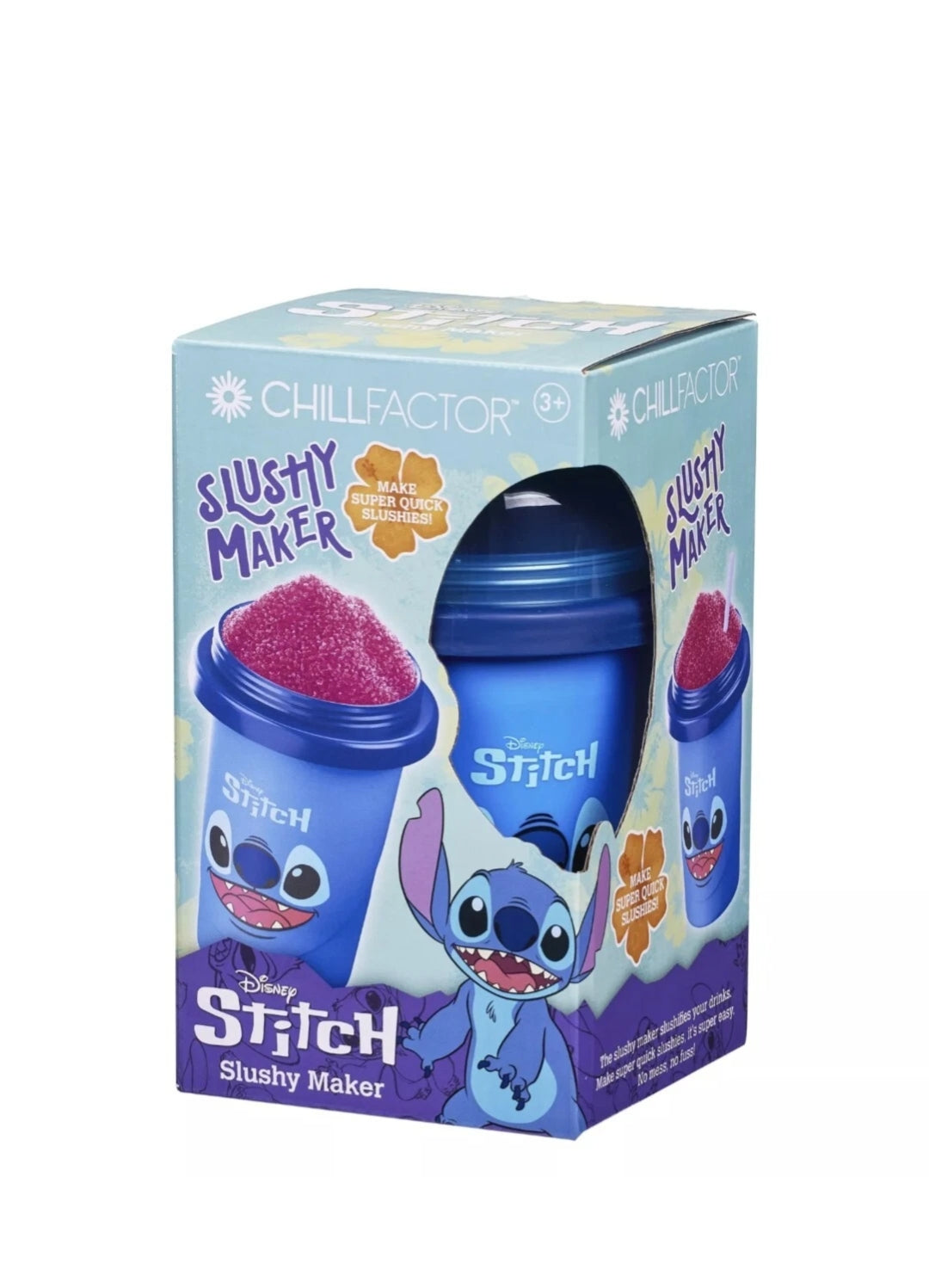 ChillFactor 08258 Gobelet presseur réutilisable Disney avec motif personnage Stitch