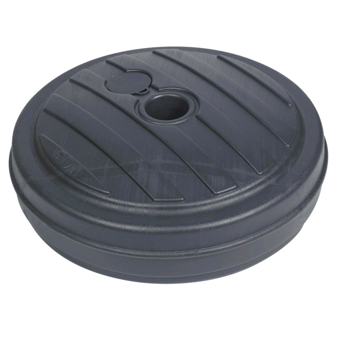 Parasol Base - Plastic - For Standard Parasol - Fillable with Water or Sand - Ø 45 cm - Round