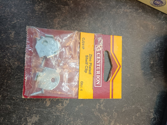 Centurion Zinc Plated Shelf Clips Pk4