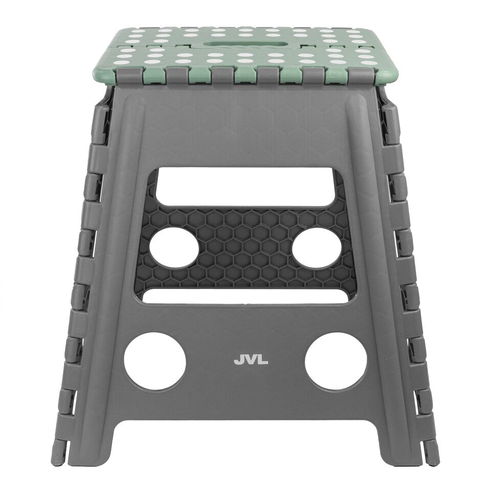JVL Large Folding Step Stool, Grey