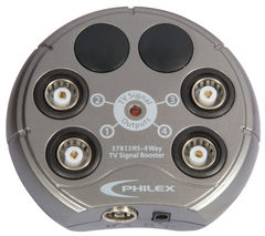 Philex 27813HSG 4-way Signal Booster for TV and 4g Device Freeview