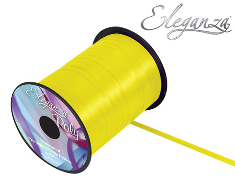 Eleganza Poly Curling Ribbon 5mm x 500yds (Yellow)
