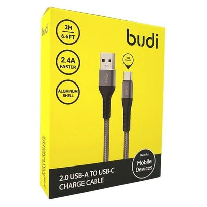 Budi Cable 2M 3.0A Braided TYPE C to TYPE C