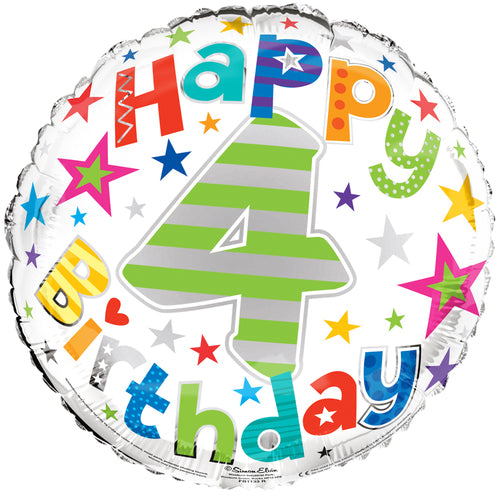 SIMON ELVIN AGE 4 UNISEX HELIUM BALLOON