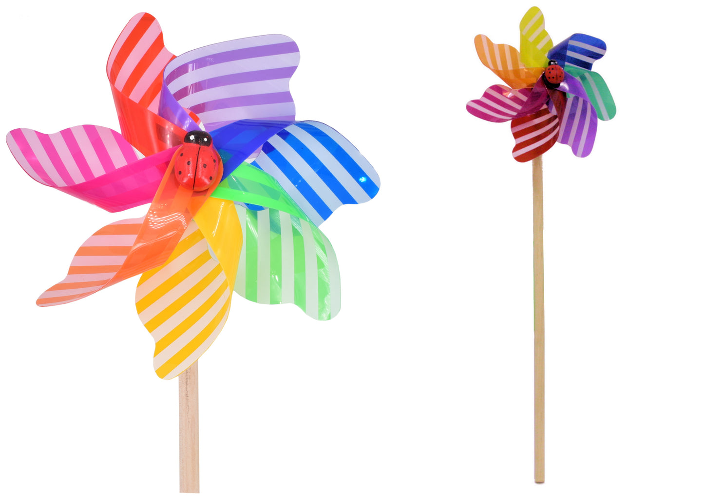17cm Striped Colour Windmill