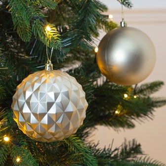The Christmas Workshop 12PK Shatterproof Large Baubles Gold