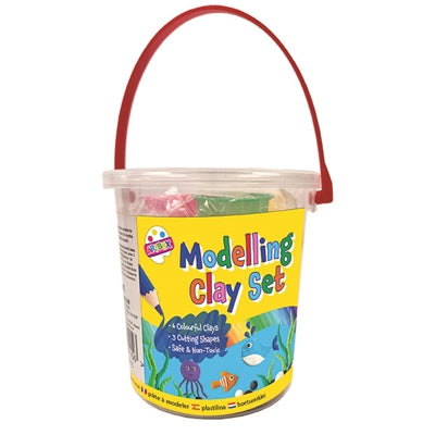 9 Piece Modelling Clay Tub including tools
