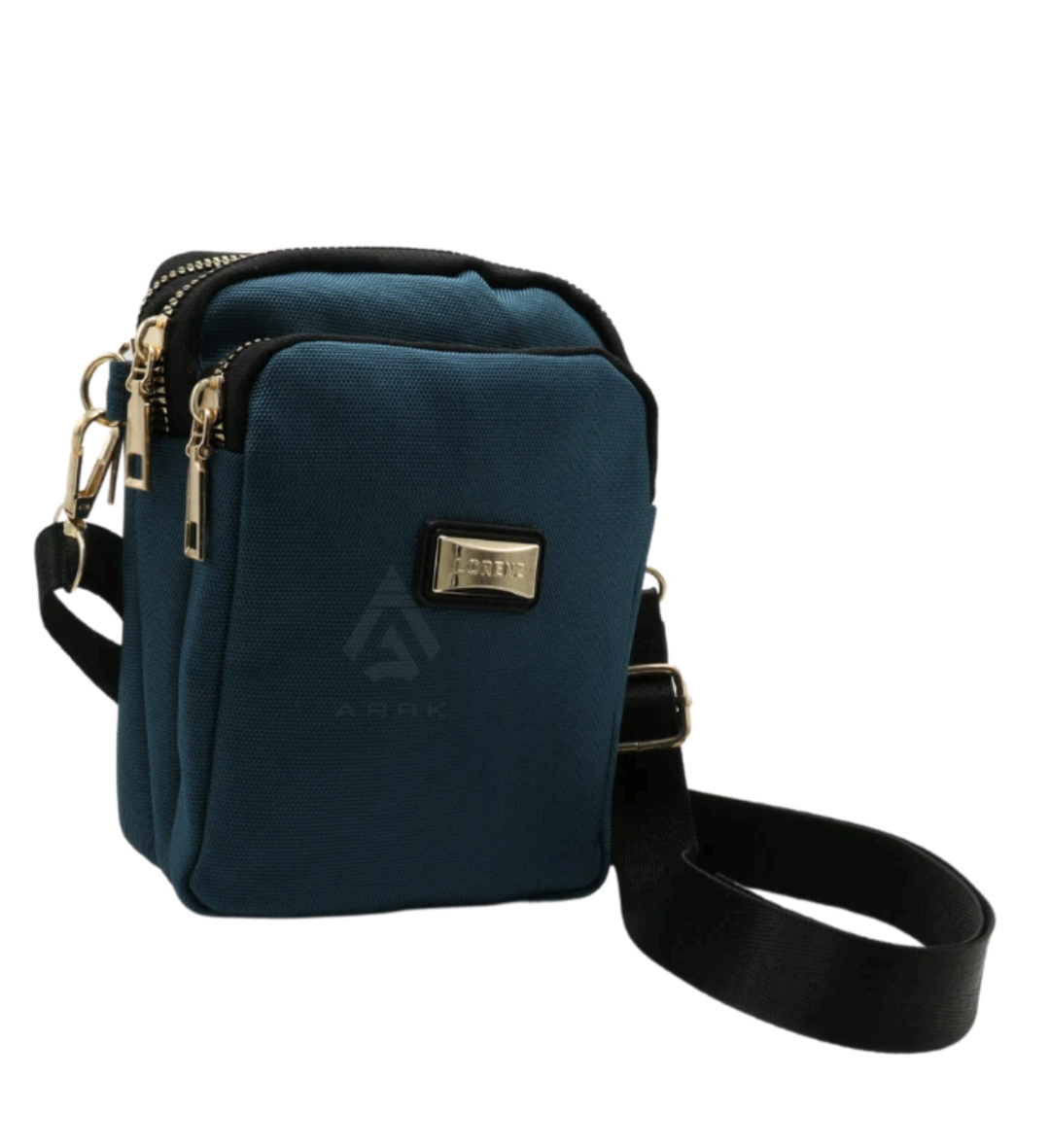 Pochette téléphone/accessoire double zip Lorenze en nylon de haute qualité pour la randonnée et le voyage