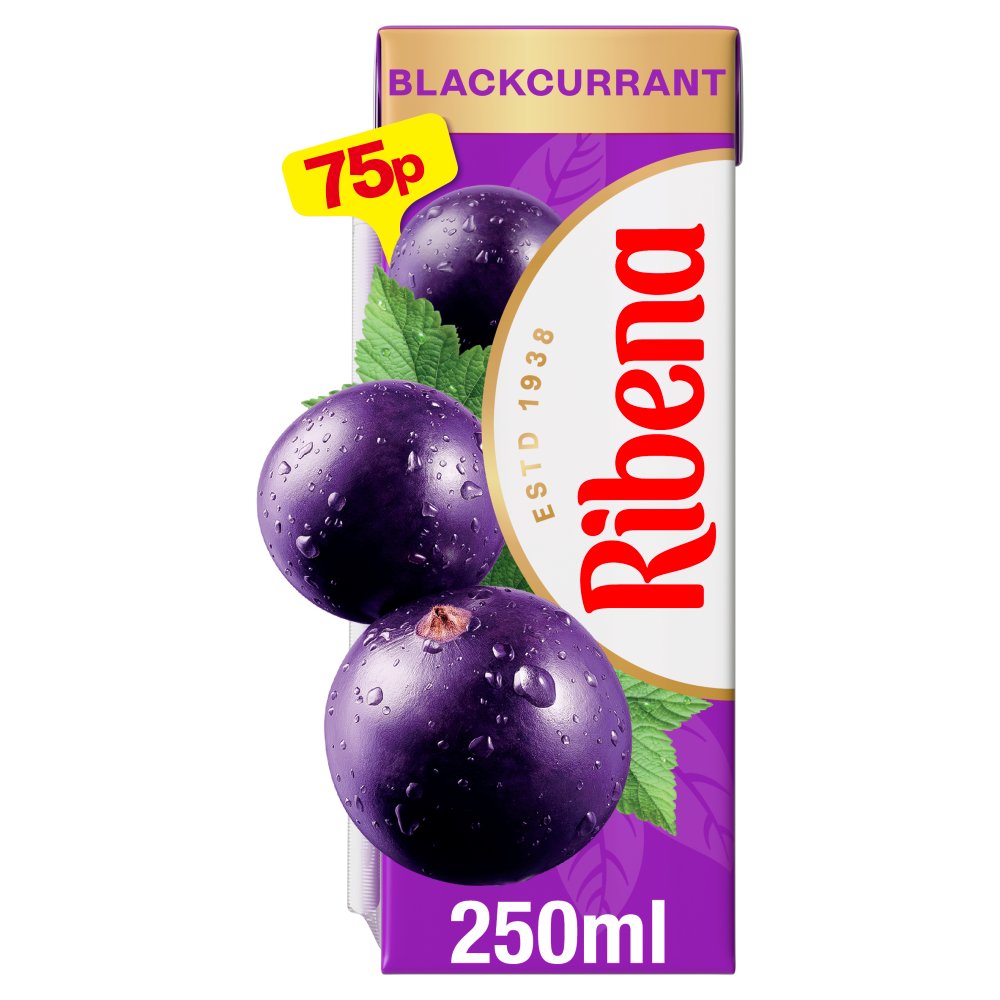 Ribena Blackcurrant Juice Drink Carton 250ml PMP 75p