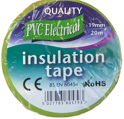 Ruban isolant Ultra Tape 19 mm x 20 mètres PVC vert/jaune