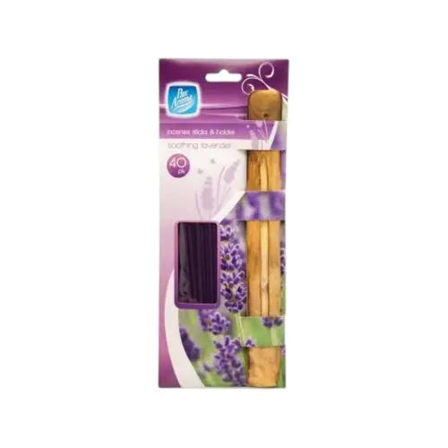 Pan Aroma Bâtonnets d'encens à la lavande et support 40 pièces